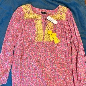 J. Crew long sleeve thin cotton popover NWT